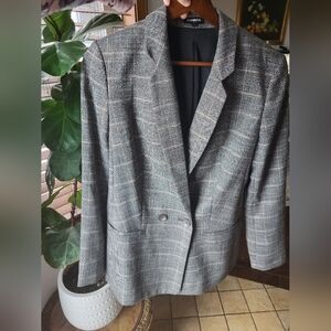 Plaid Oversized Blazer